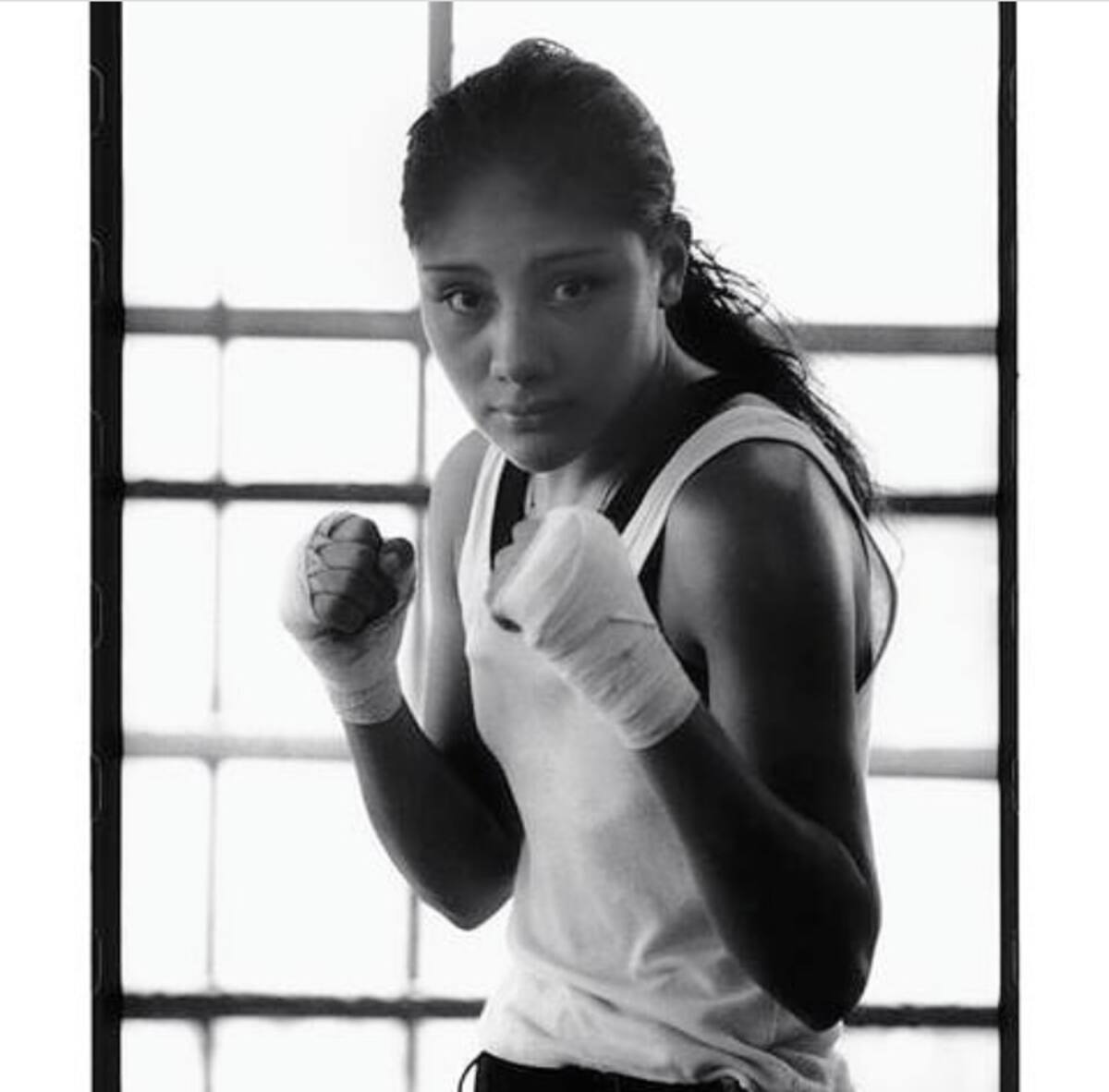 La boxeadora en sus inicios