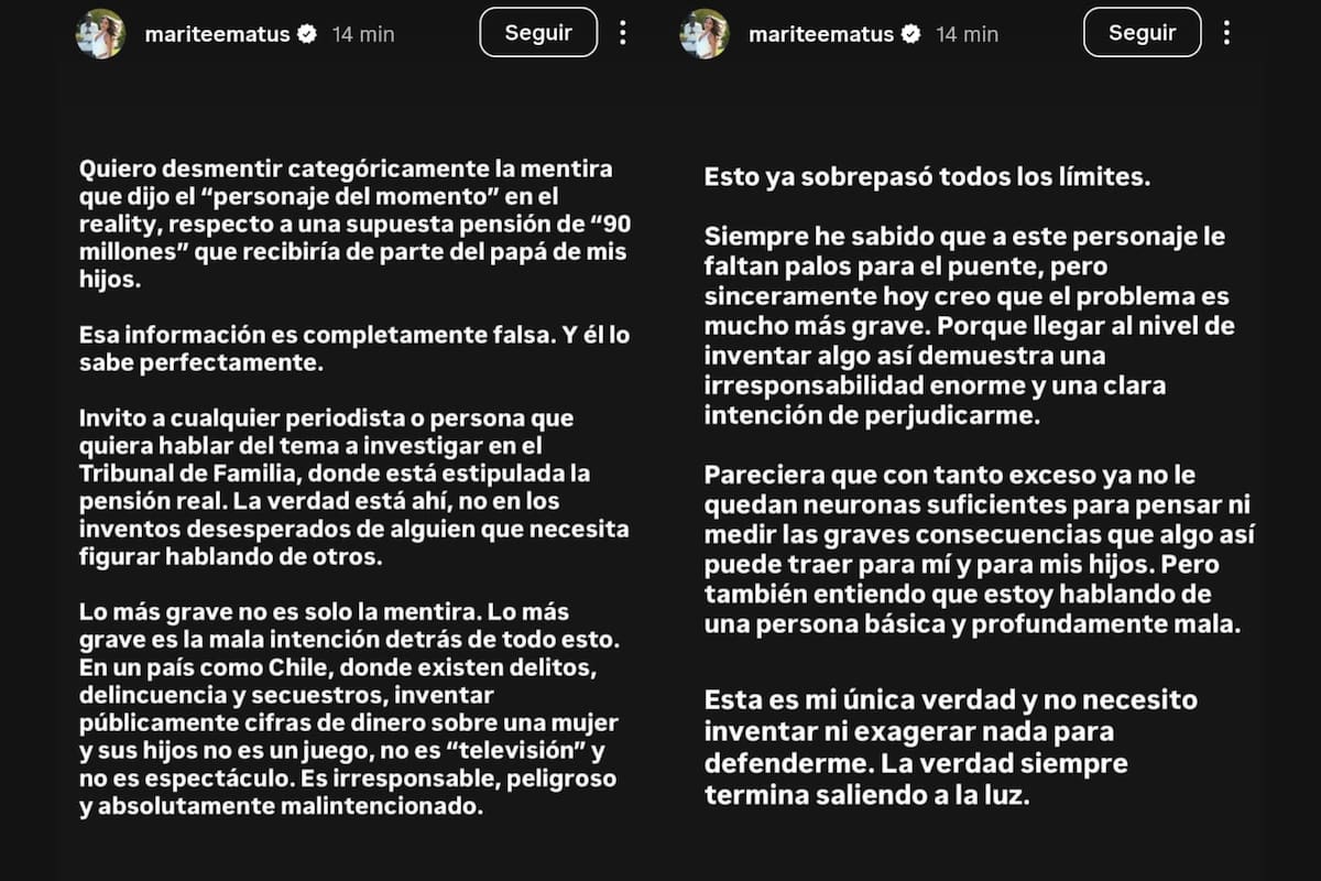 Publicación en su Instagram. Créditos: Instagram