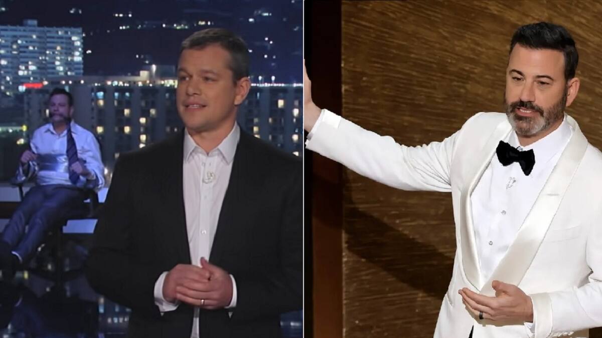 Jimmy Kimmel volvió a burlarse de Matt Damon en la ceremonia de los Oscar 2023