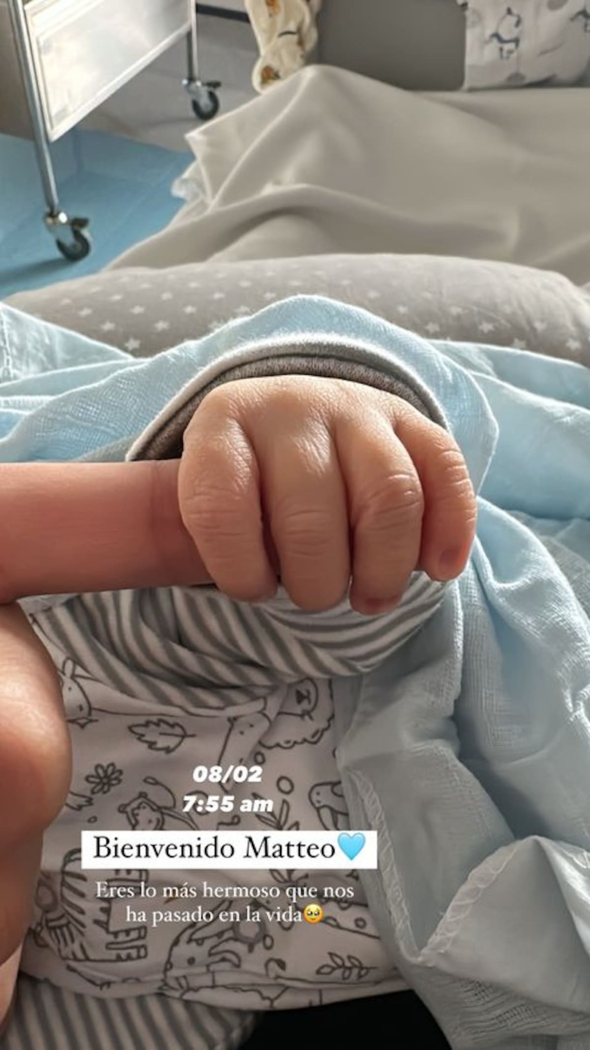 el primer hijo de Daniela Castillo y Luca Monacci