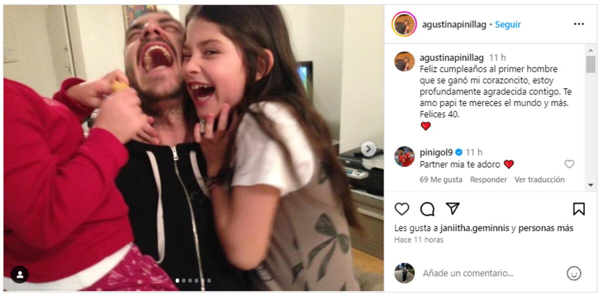 La hija mayor de Mauricio Pinilla dedica post por el cumpleaños número 40 de su padre.