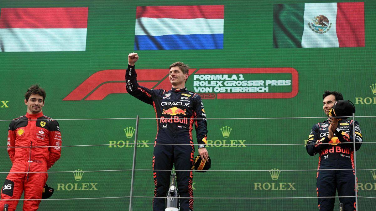 Max Verstappen se queda con el Gran Premio de Austria y Checo Pérez regresa al podio