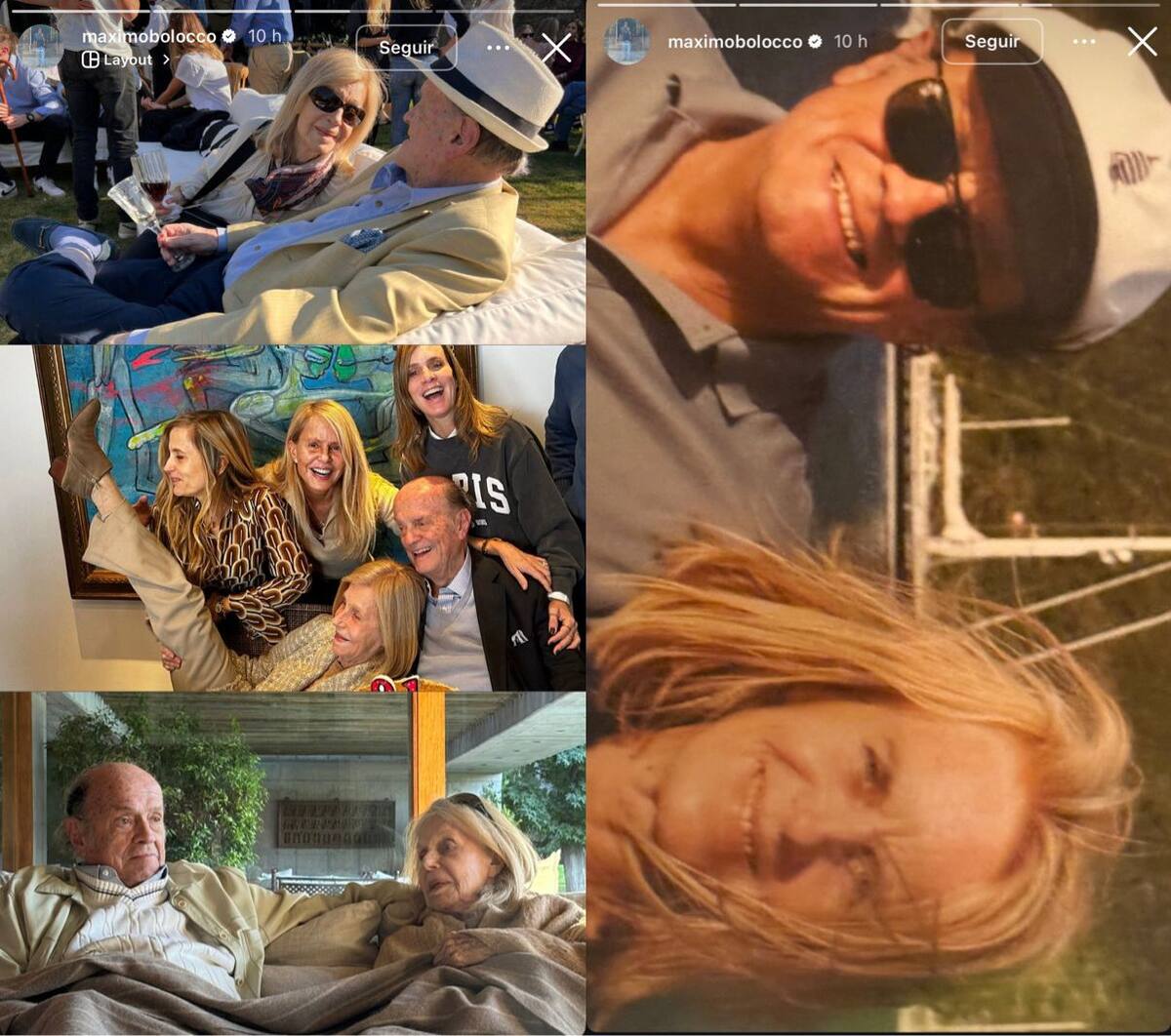 Las otras postales que dejó el nieto de Rose Marie Fonck tras su sensible fallecimiento.
Foto: Instagram @maximobolocco