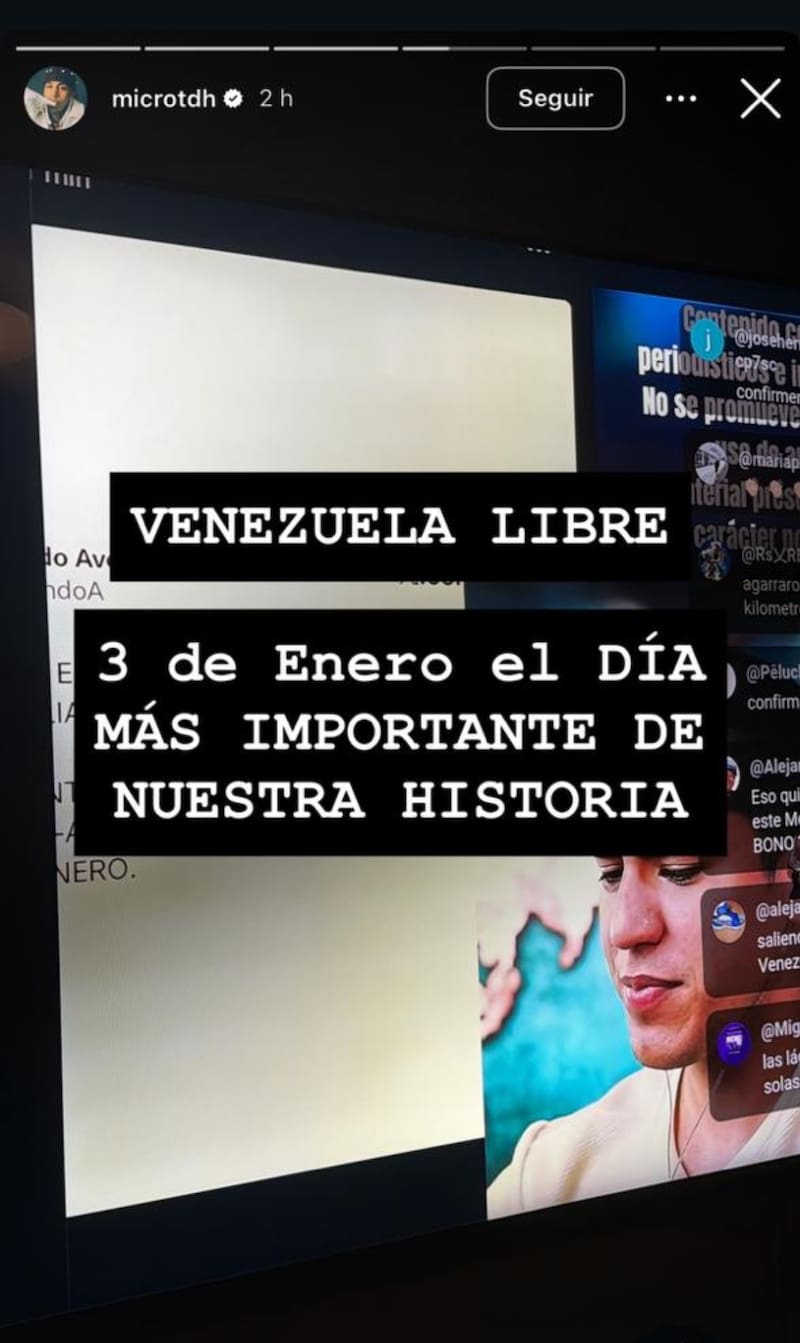 El artista se hace presente tras captura de Maduro.