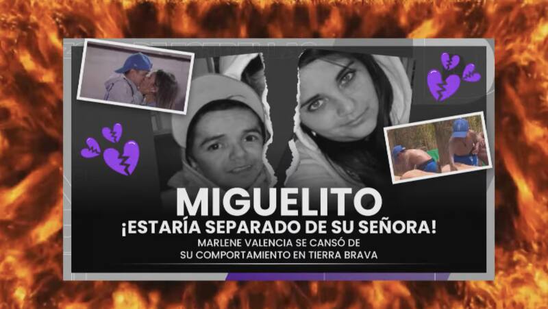 Miguelito y Marlene Valencia habrían estado atravesando un complejo momento en su matrimonio.