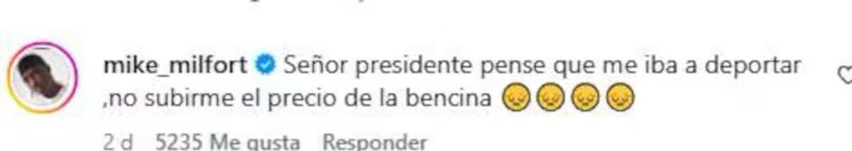 A través de Instagram tras post de José Antonio Kast.
Foto: Instagram