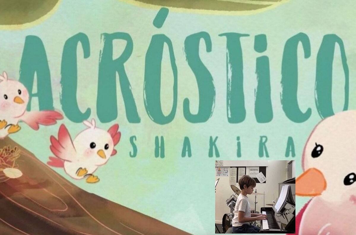 Milan, el hijo mayor de Shakira, fue el pianista de la canción "Acróstico"