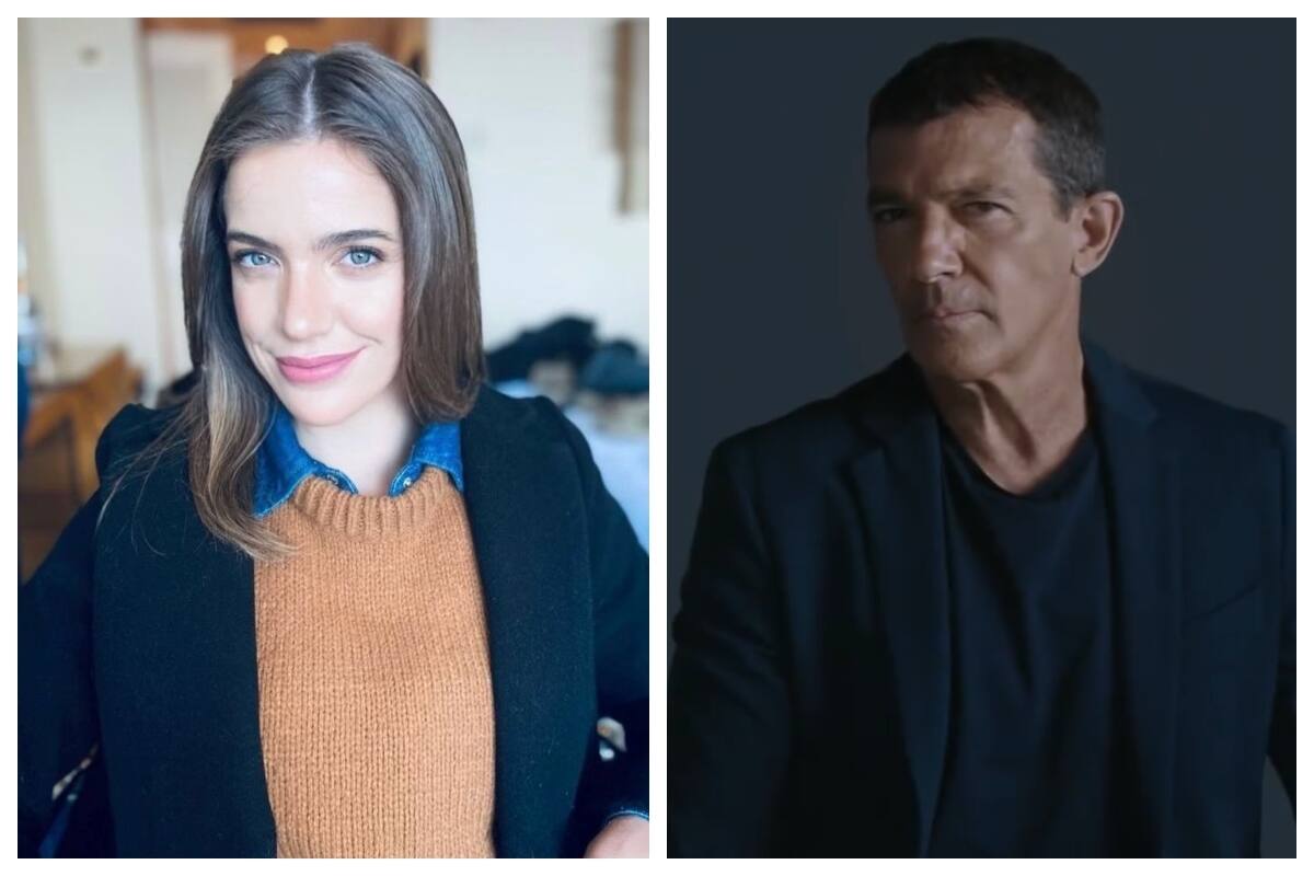 Millaray Viera La periodista vivió un cómico momento mientras grababa con el actor español. - Créditos: Instagram