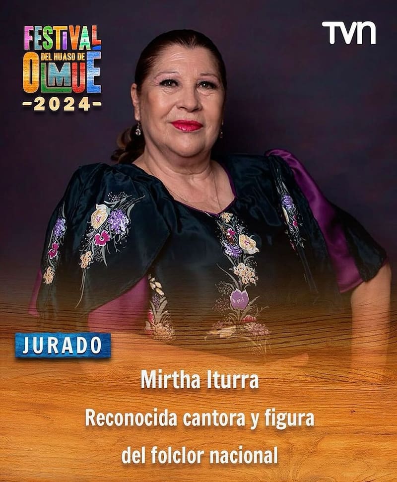 Mirtha Iturra es confirmada como jurado del Festival del Huaso de Olmué 2024.