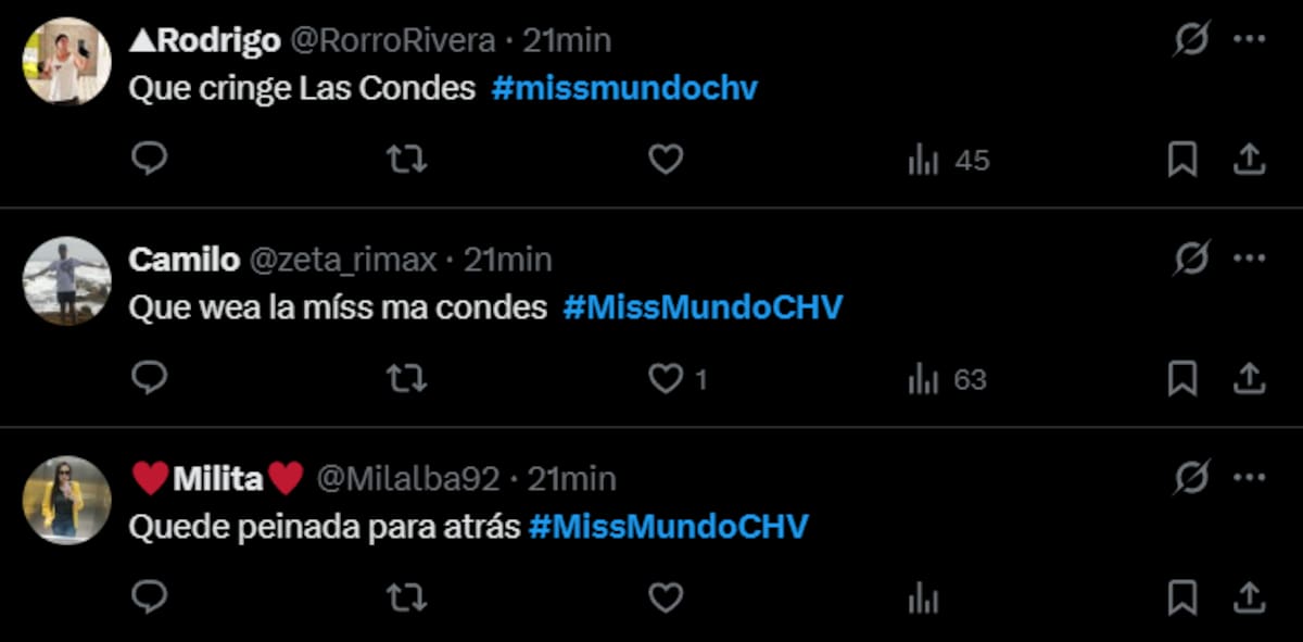 Reacciones a la presentación de Ignacia Fernández de Las Condes.