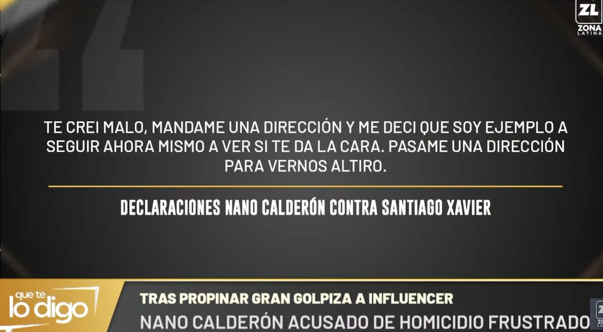 El hijo de Raquel Argandoña habría mandado mensajes amenazantes a Santiago Peredo.