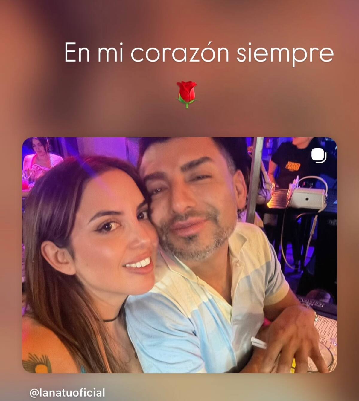 La chica reality despidió a Andrés Caniulef.