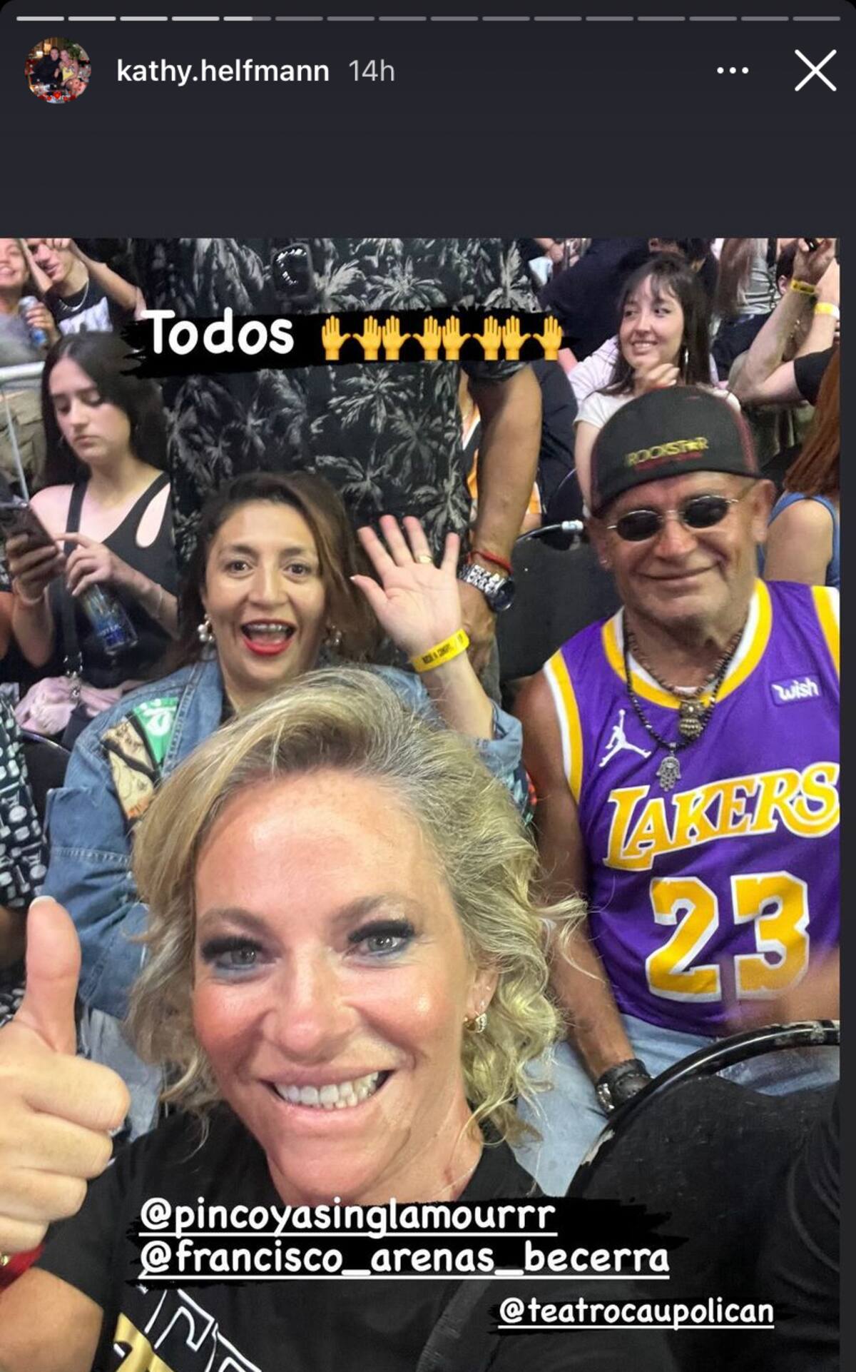 Jennifer Galvarini y Francisco Arenas junto a la mamá de Raimundo Cerda