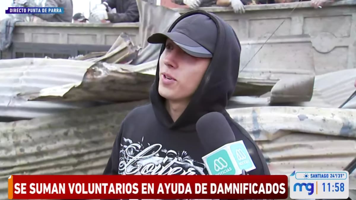 El músico urbano ha estado ayudando a los damnificados por los incendios.