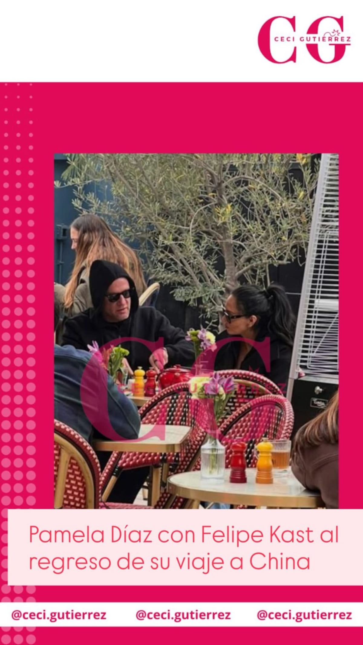 Paparazzeados comiendo juntos. Foto: Cecilia Gutiérrez