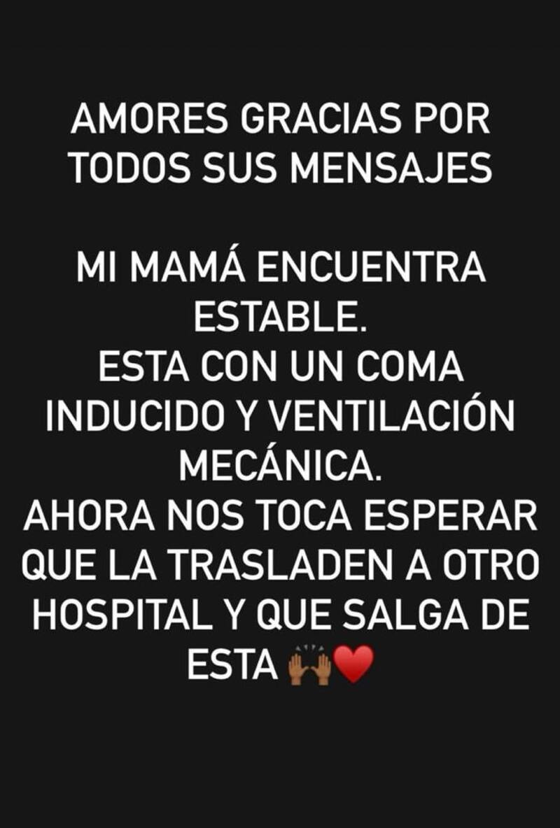 Pamela Leiva actualizó el estado de salud de su madre.