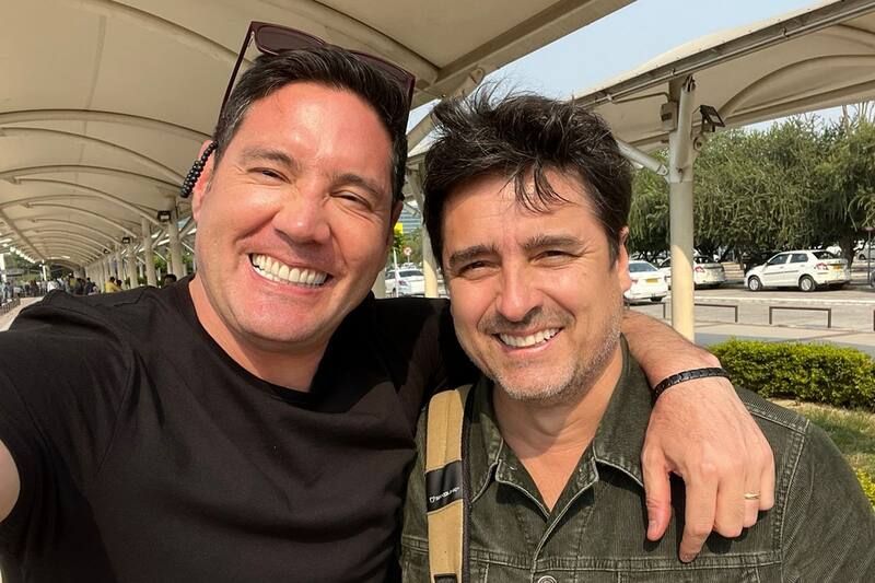 Pancho Saavedra y Jorge Zabaleta, los detalles de su amistad Viajaron por 80 días grabando "Socios por el mundo" - Créditos: Gentileza