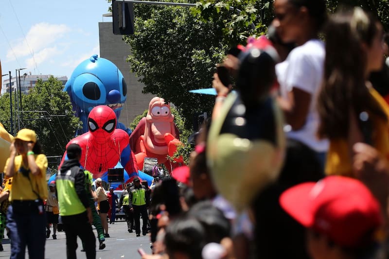 Algunos de los personajes que se tomaron las calles de la capital.