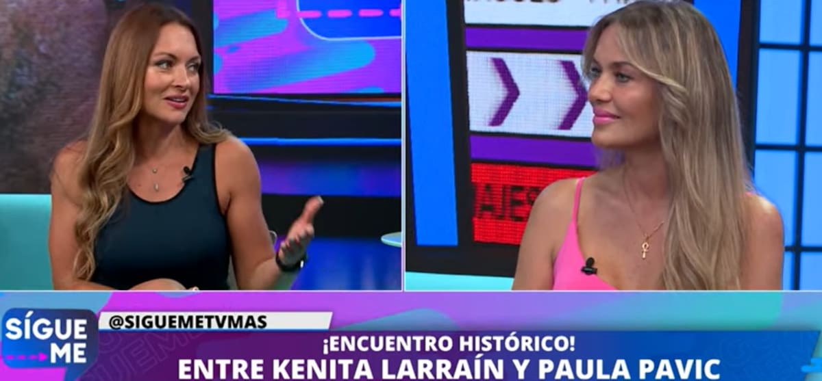 Paula Pavic y Kenita Larraín ya habían hablado por redes sociales. Créditos: Pantallazo TV+