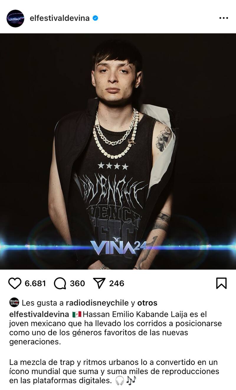 Es posible que bajen del Festival de Viña 2024 a Peso Pluma.