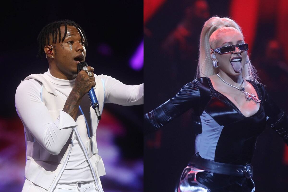 Polimá Westcoast y Christina Aguilera El chileno y la estadounidense fueron los encargados de hacer cantar a la Quinta Vergara en la quinta noche del festival. - Créditos: Agencia Uno