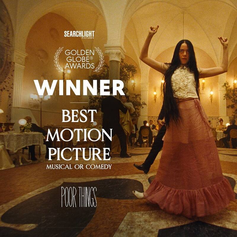 Poor Things fue ganadora a Mejor película en los Globos de Oro.