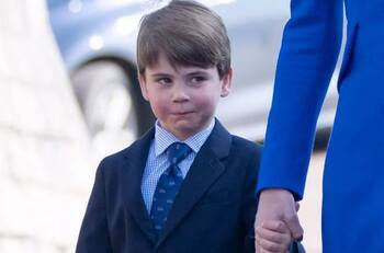 Príncipe Louis se roba todas las miradas en su debut en el servicio de Pascua