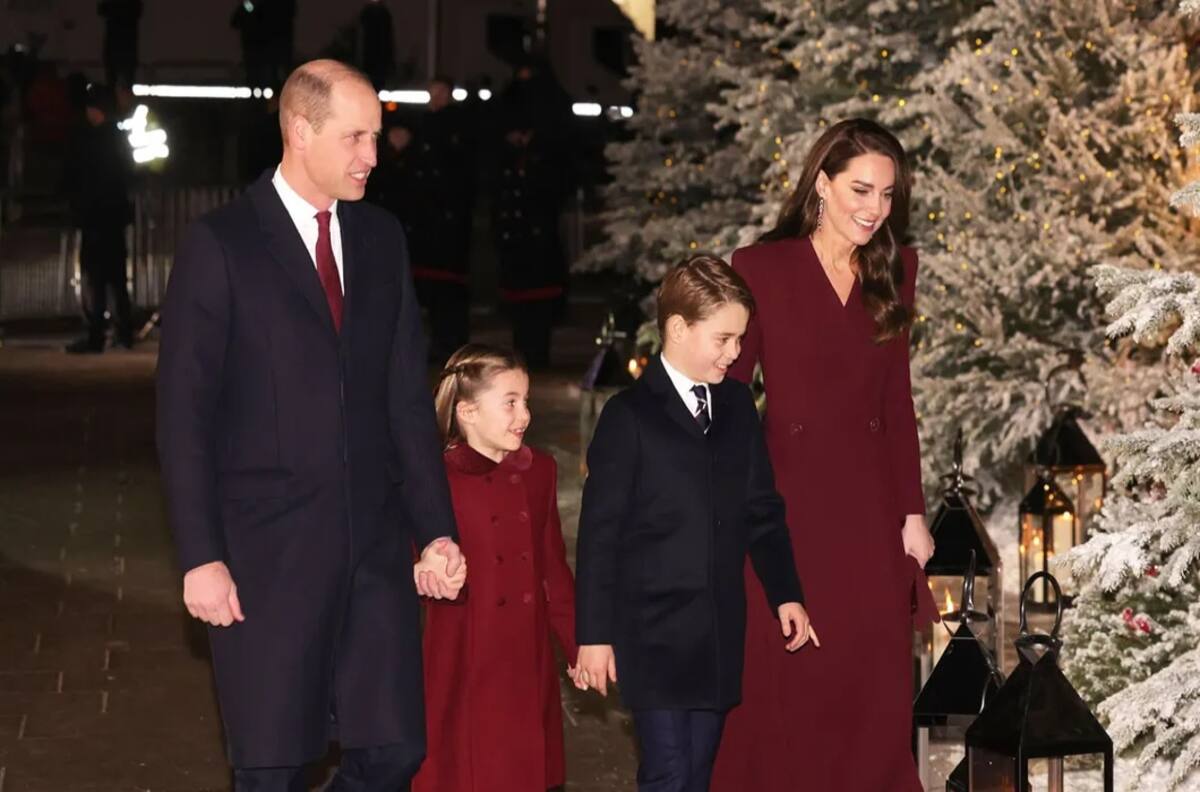 Revisa lo grandes que están los hijos del príncipe William y Kate Middleton en la tarjeta navideña del 2024