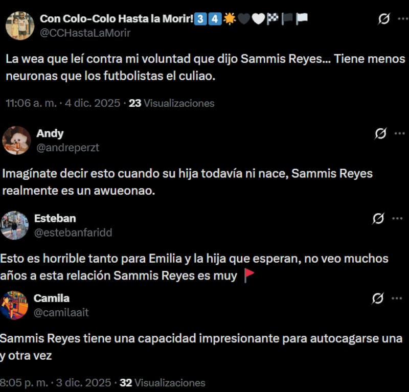 Las críticas que le llegaron a Sammis Reyes por sus dichos.