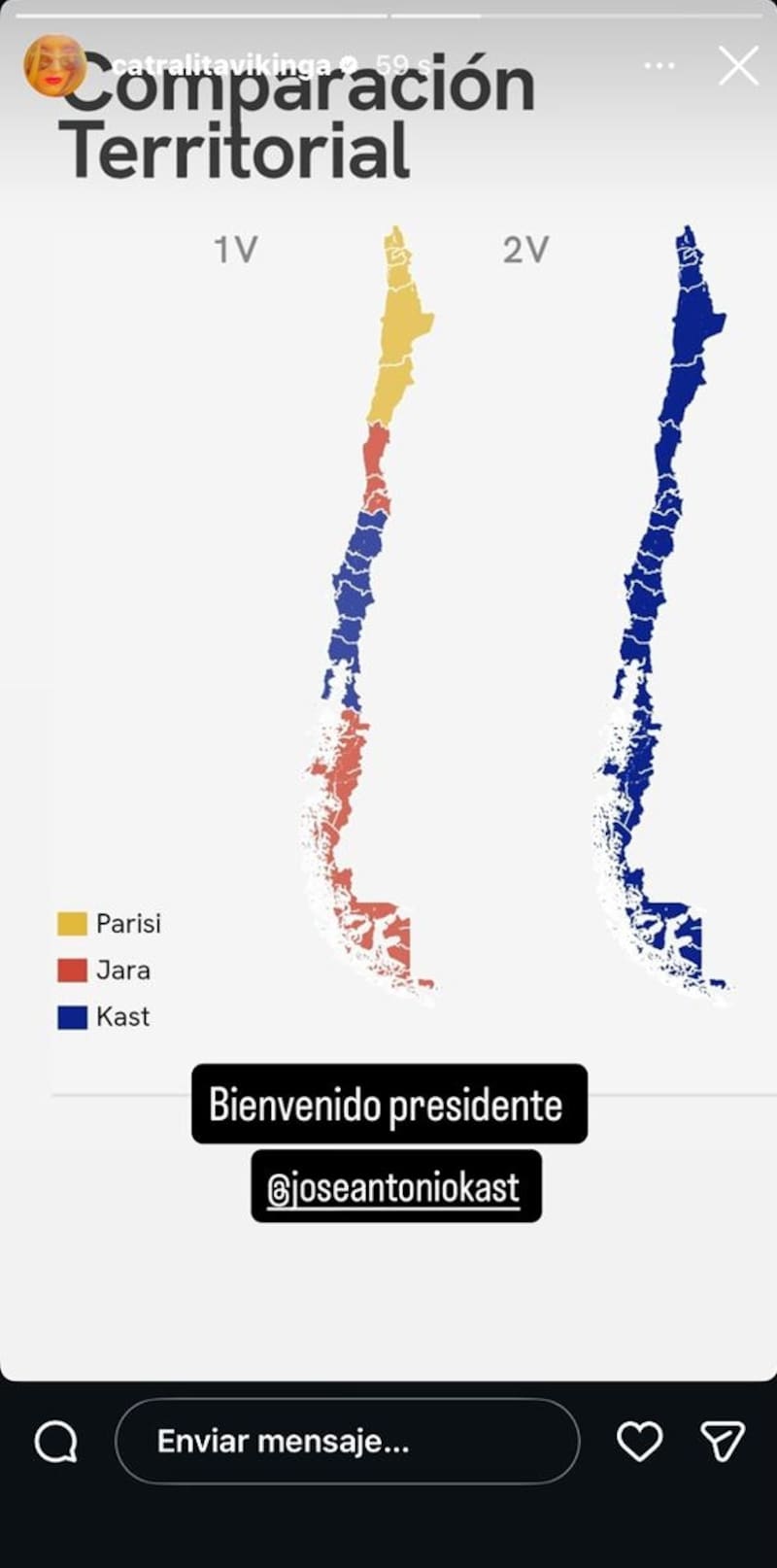 Posteo de Cata Pulido.