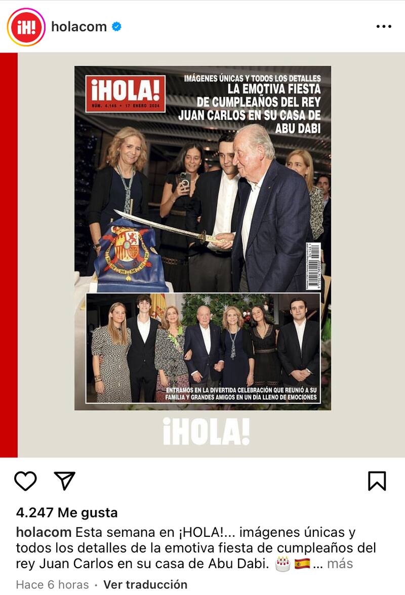 El Rey Juan Carlos I en la portada de la revista ¡Hola!, imágenes exclusivas.