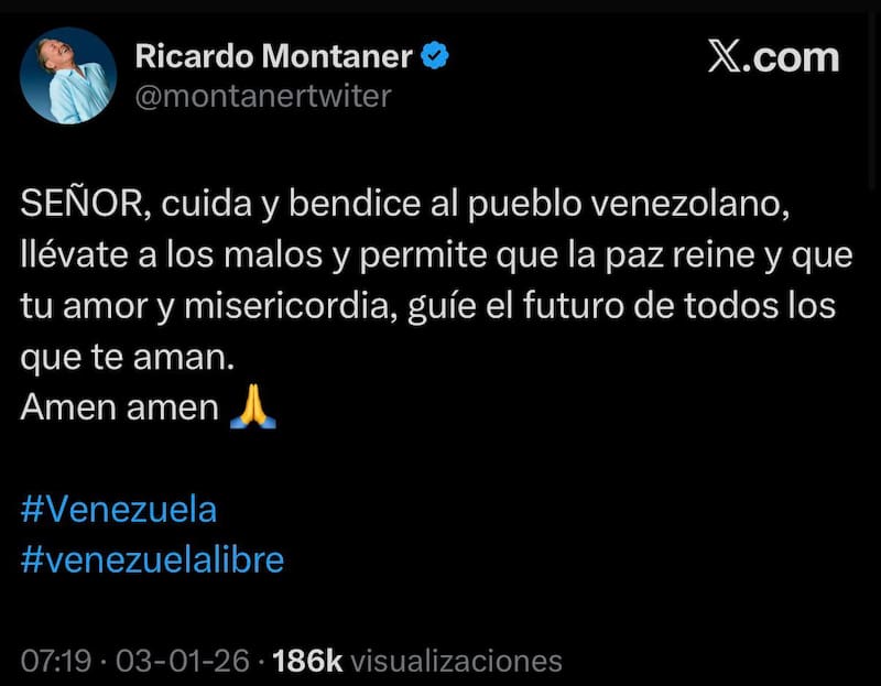 comenta la situación de Venezuela a través de X.