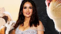 Salma Hayek enamora con su vestido de princesa en la premier de "El Gato con Botas"