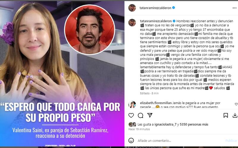 se defiende en Instagram tras ser detenido