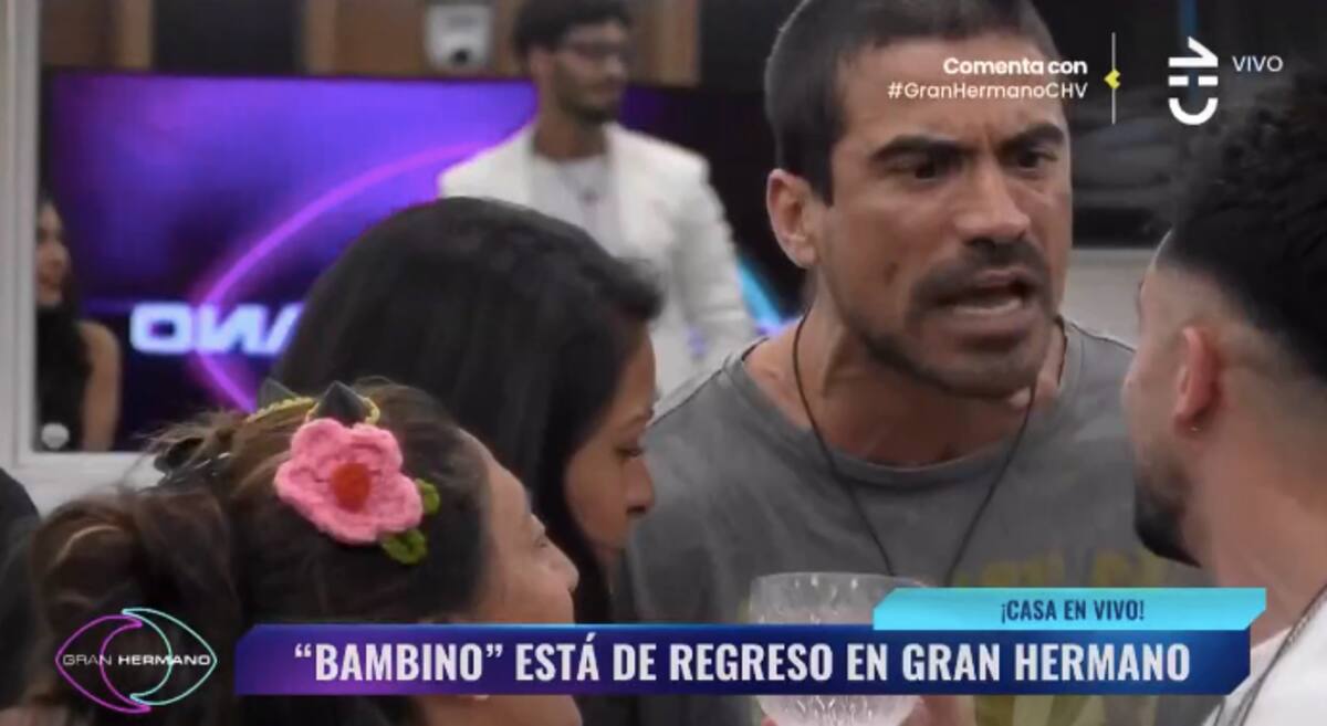 Sebastián Ramírez discutiendo con Bambino. Foto: CHV.