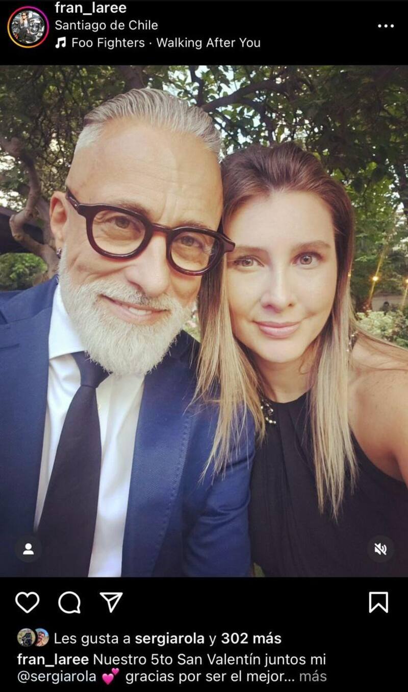 Sergi Arola y Francisca Larêe celebran el día del amor.