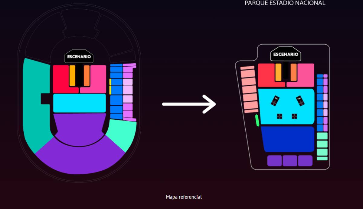 Nuevas ubicaciones de su concierto por cambio de recinto.