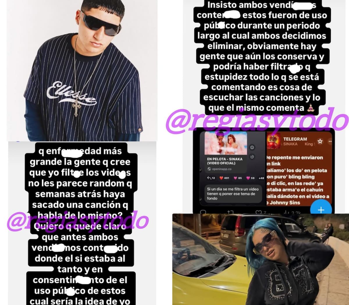 La expareja del artista responde a acusaciones de filtración de video íntimo.