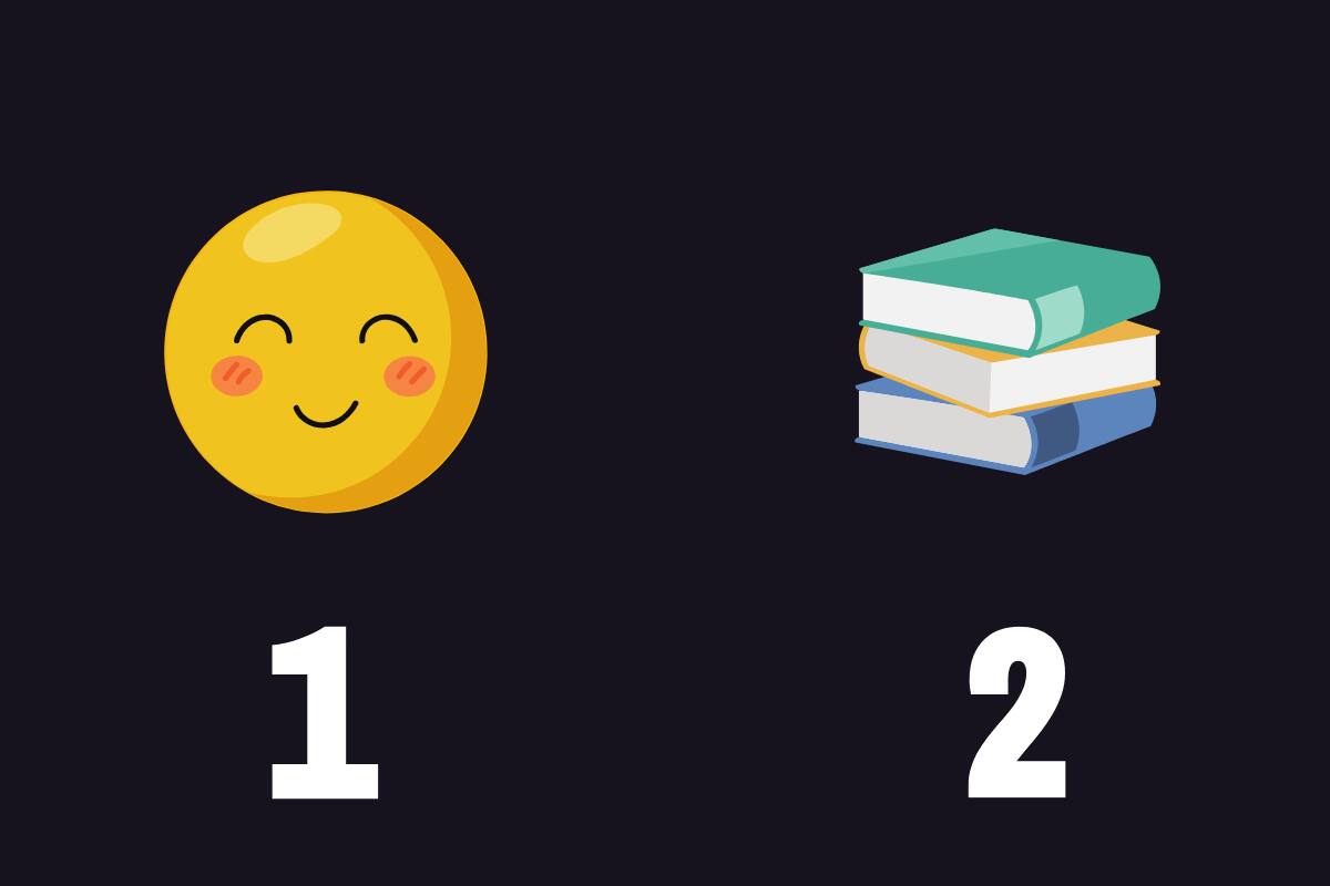 ¿Emoji sonriente o emoji libro? Elige el que más te llame la atención