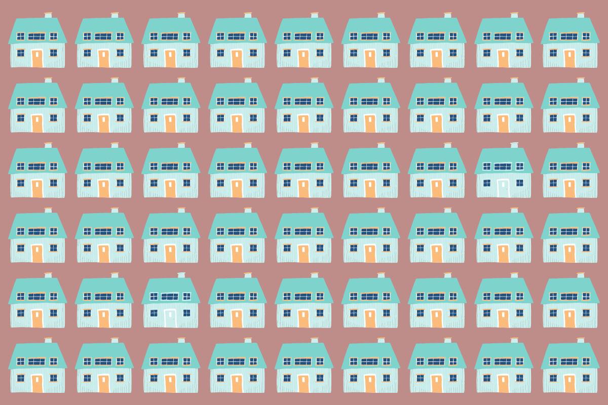 ¿Dónde están las casas con puertas diferentes?