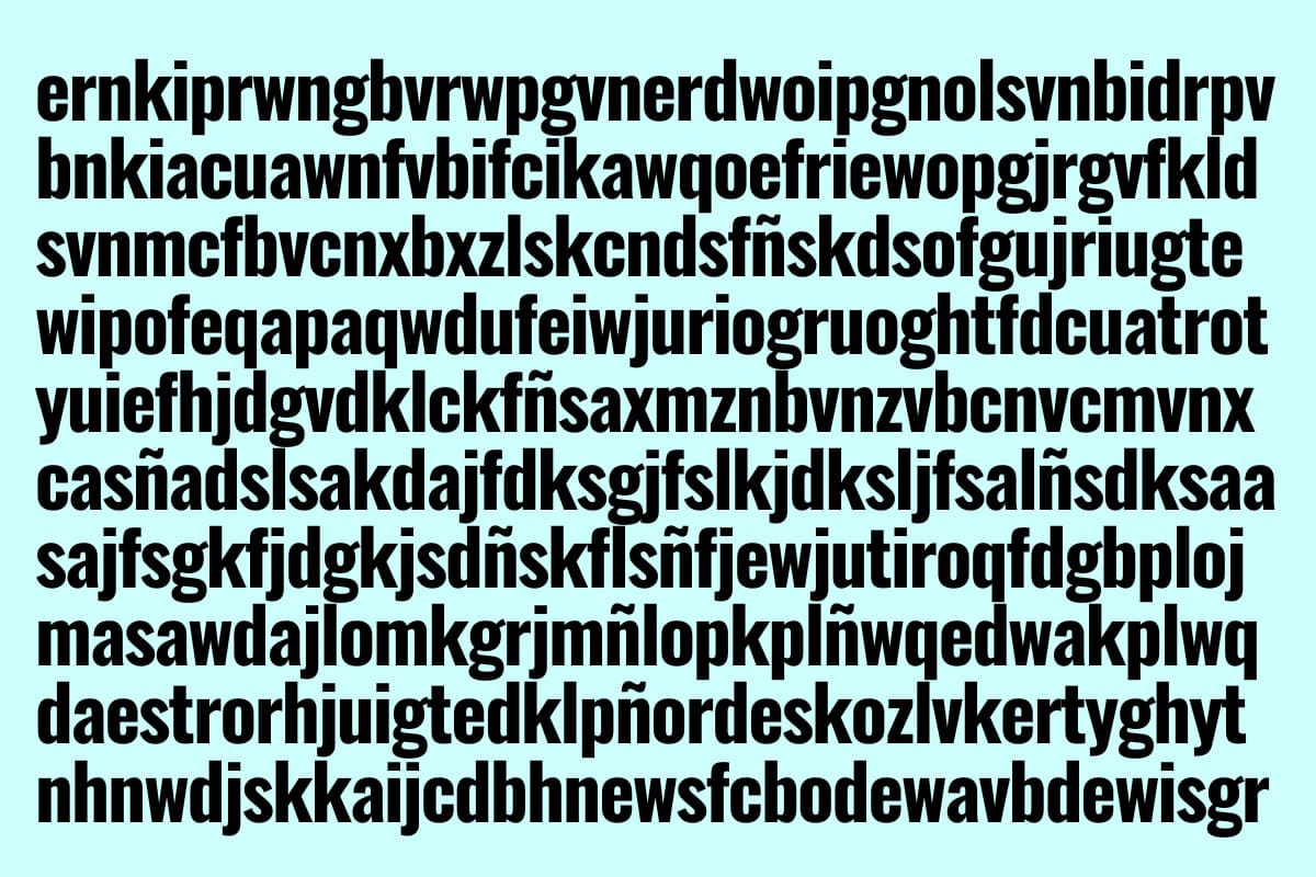 Encuentra la palabra CUATRO en este test visual.
