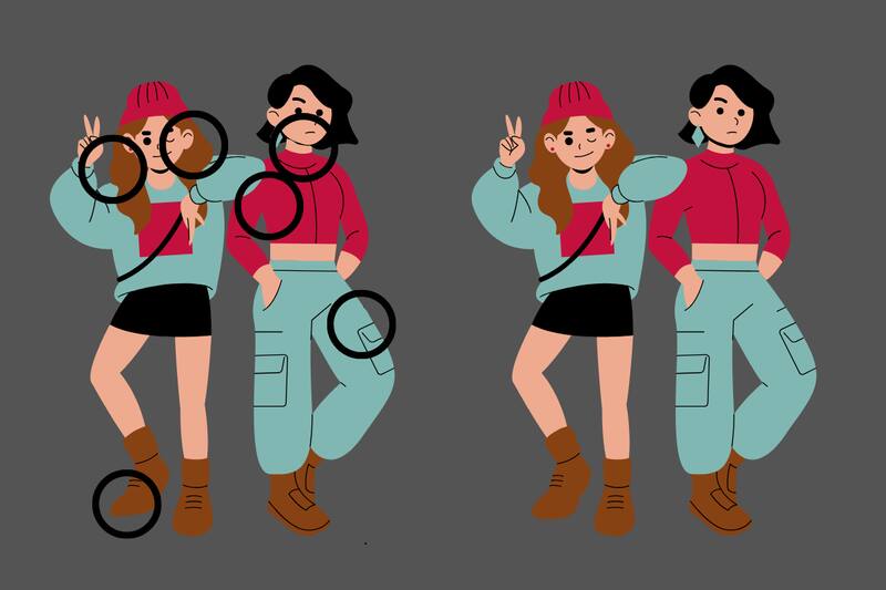 ¡Estas eran todas las diferencias!