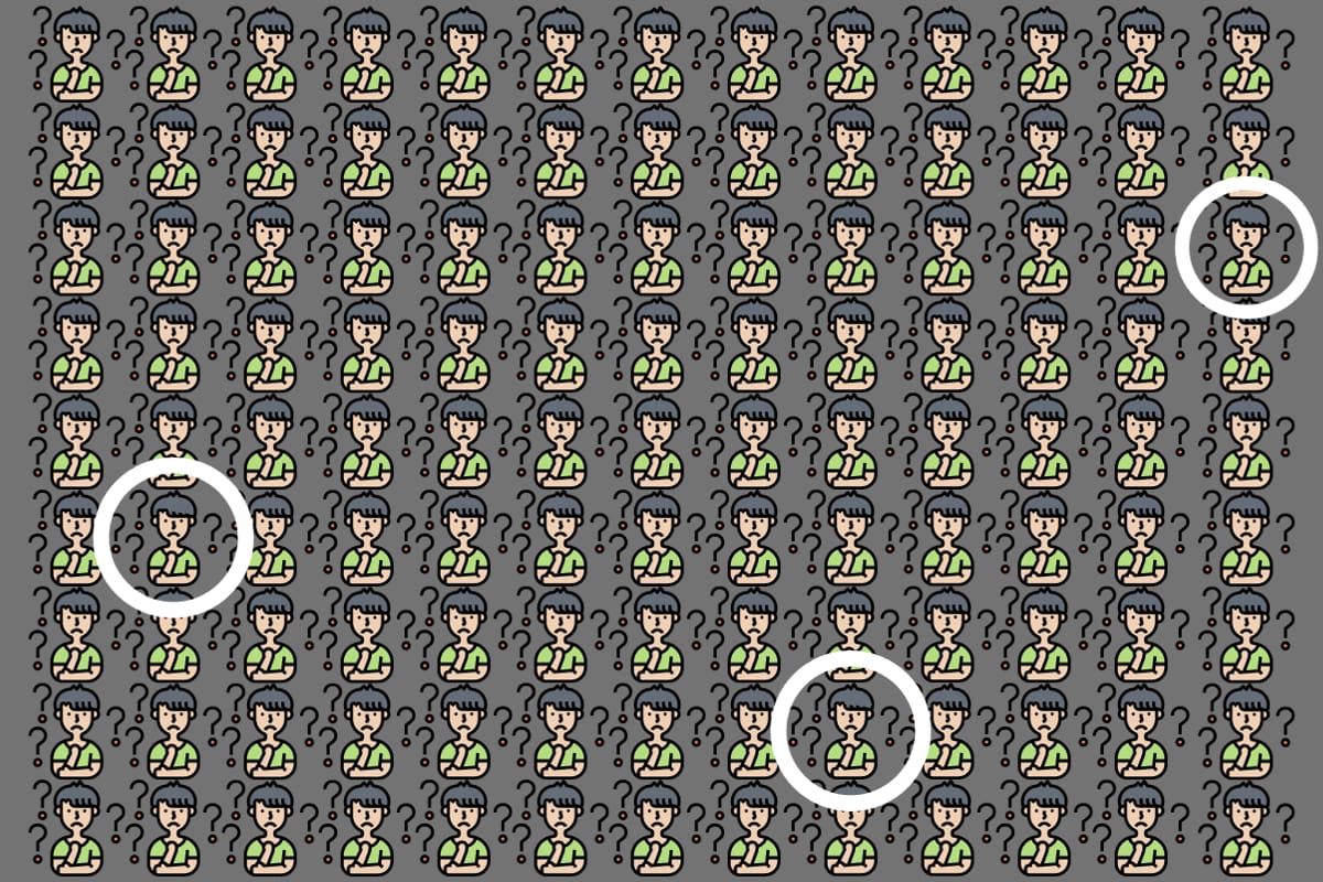 ¡Aquí estaban los tres hombres diferentes en la imagen!