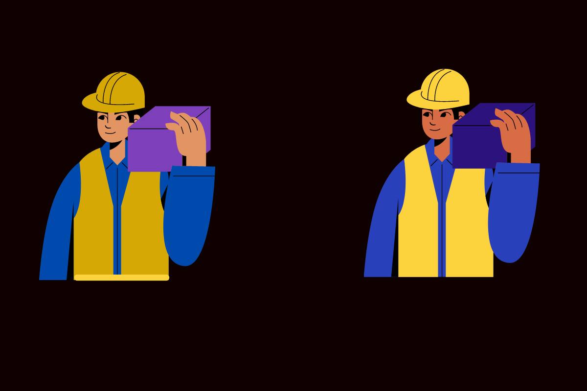 El albañil presenta 8 diferencias en su imagen. ¿Cuáles serán?