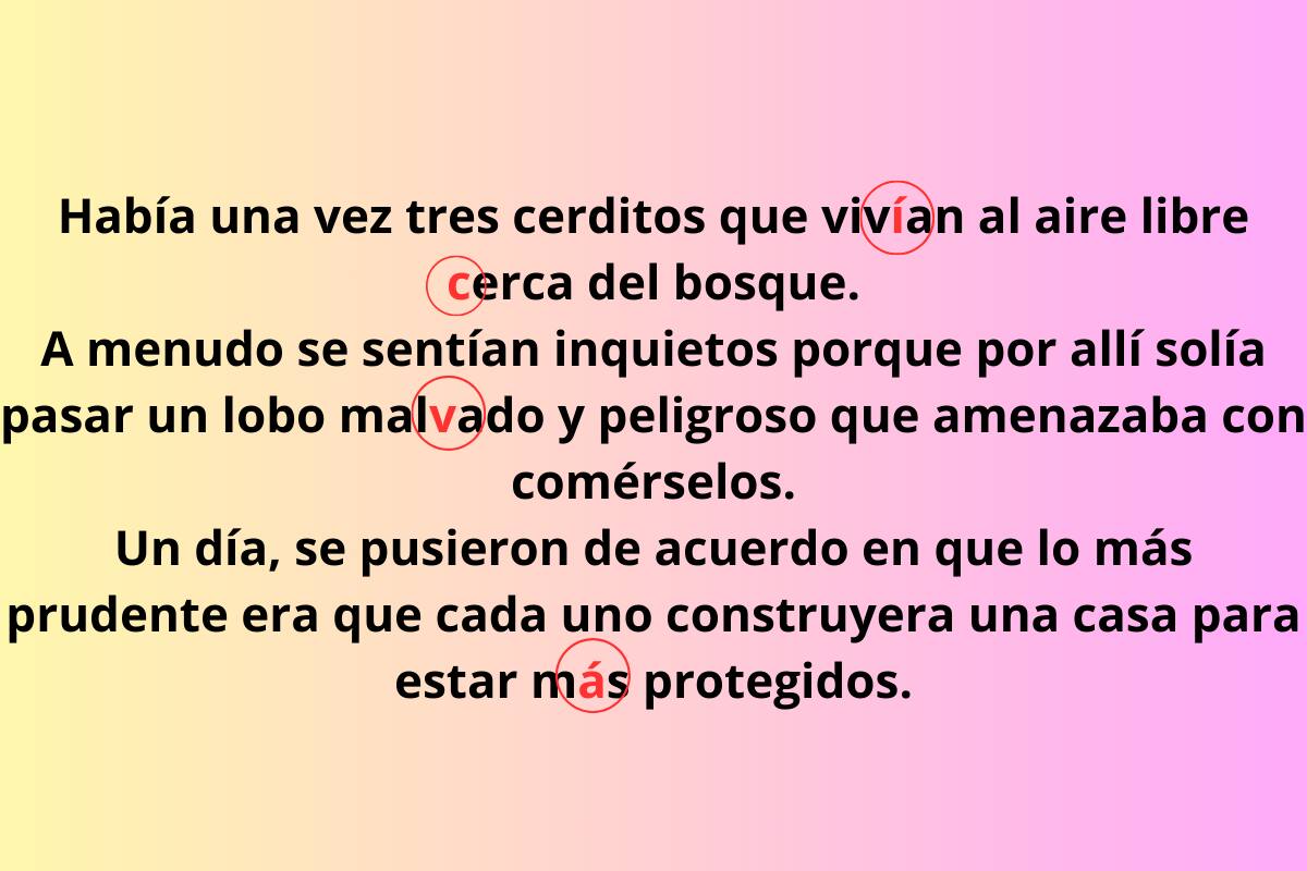 Aquí se encontraban los cuatro errores de ortografía.