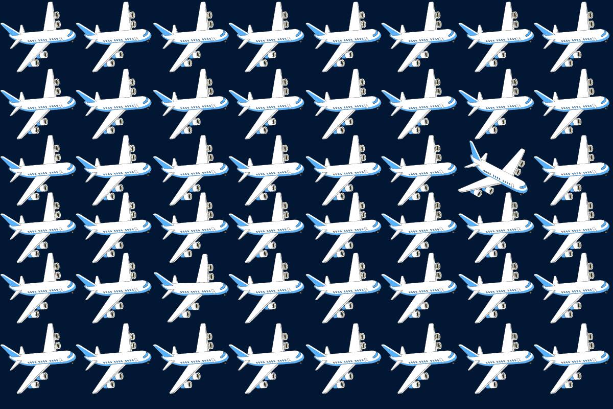¿En dónde estarán los dos aviones diferentes?