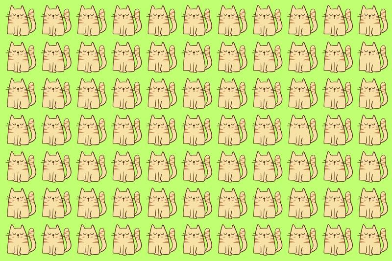 Encuentra los gatos diferentes.