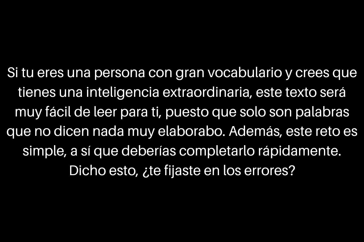 ¿Cuáles son los tres errores?