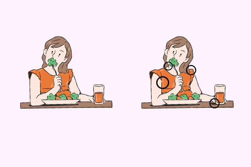 Acá estaban las cuatro diferencias, ¿las habías visto?