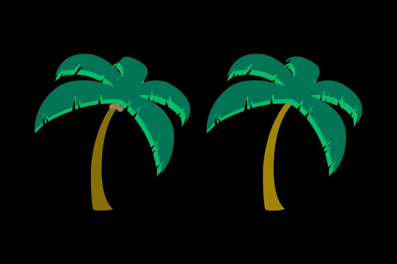 ¿Puedes encontrar las 4 diferencias entre las palmeras?